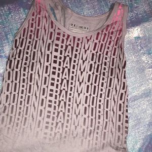 Girl under armor tank top